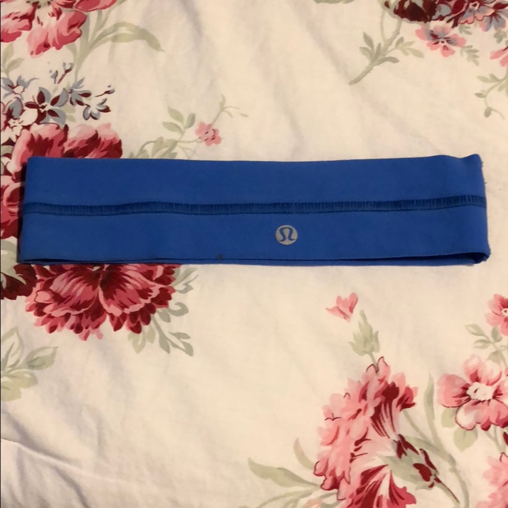 bright blue lululemon headband
